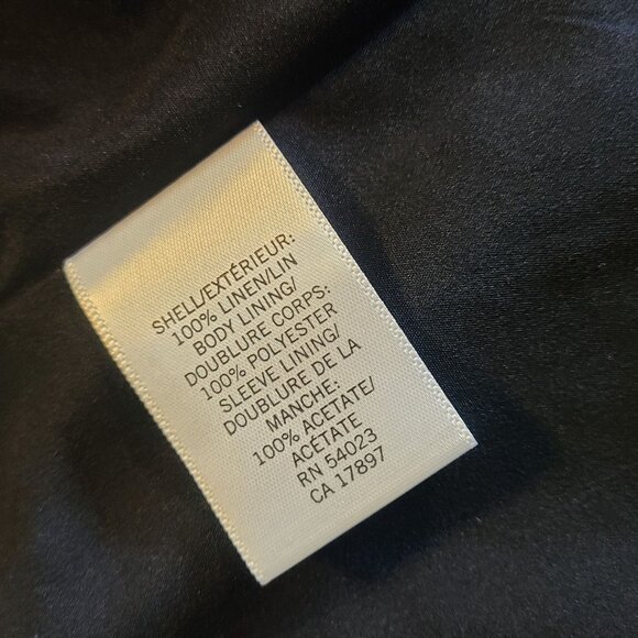 Banana Republic Navy Blue Linen Lightweight Blazer Jacket Career Casual Women 6 - Picture 8 of 10